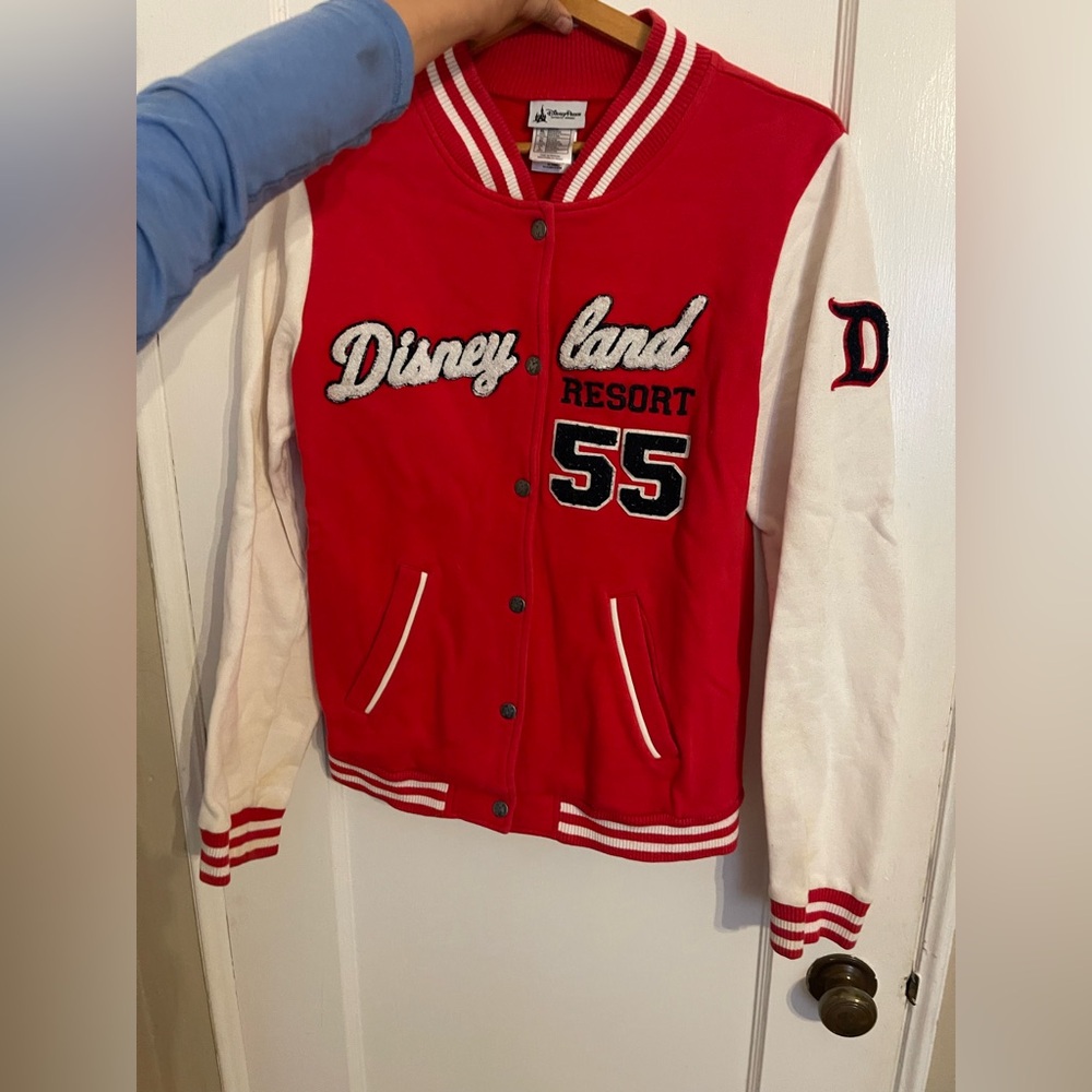 Disneyland Red and White Varsity Jacket